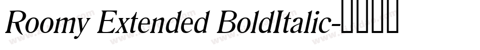Roomy Extended BoldItalic字体转换